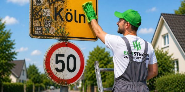 Strassenschildreinigung