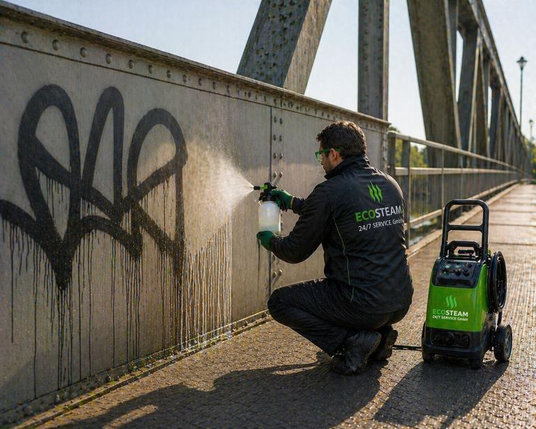 Graffitientfernung Brücke