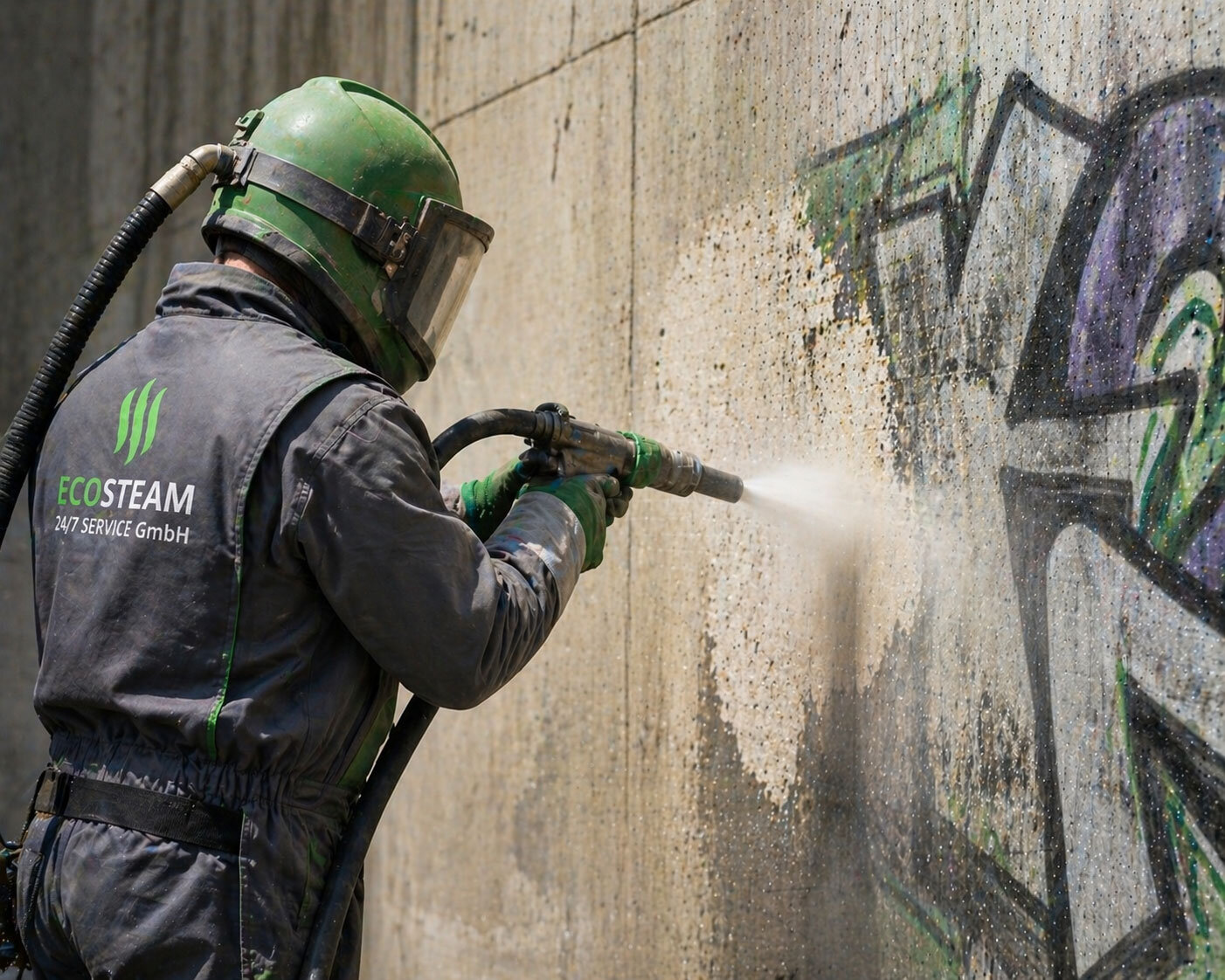 Graffitientfernung Sandstrahlen