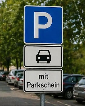 Park- und Parkplatzschilder